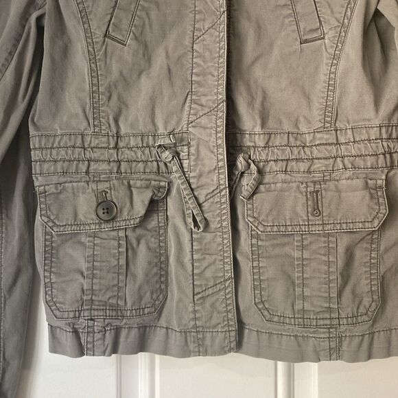 Loft Army Green Anorak Utility Jacket Size XS - Picture 6 of 10